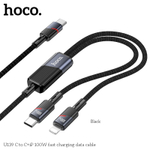 Кабель hoco U139 Type-C - Lightning/Type-C 100W