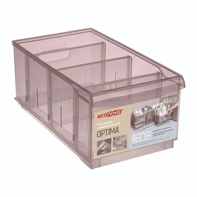 Контейнер универсальный для хранения «OPTIMA», коричневый, 16,5*30,5*12,9см, 5л