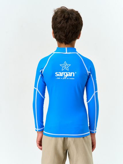 Футболка рашгард лонгслив Sargan Агидель UPF 50+  детская синяя