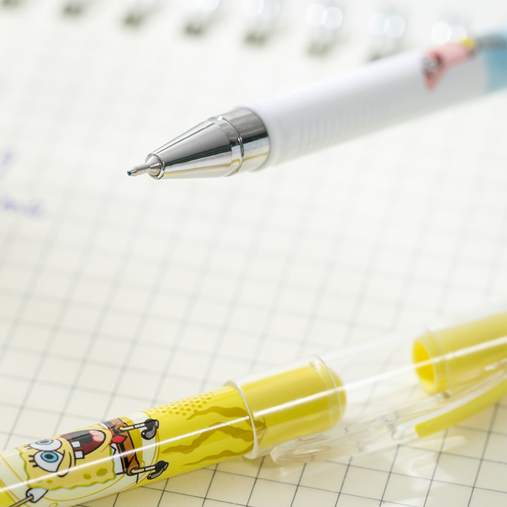 Ручка гелевая DELI "SpongeBob" 0,5 мм, синяя