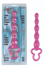 Розовая анальная цепочка Clover Anal Rod - 18 см. (Цвет: розовый)