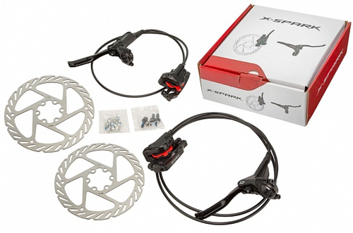 Тормоз дисковый гидравлический FSK-M500, комплект на 2 колеса