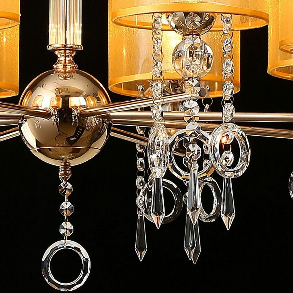 Подвесная люстра ILLUMICO  IL6219-8P-27 GD