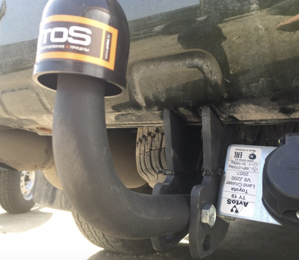 Фаркоп для Toyota Land Cruiser 200 2007-2021, Lexus LX 2007-2022 Тип шара: A. Нагрузки: 2700/100 кг, TY 19