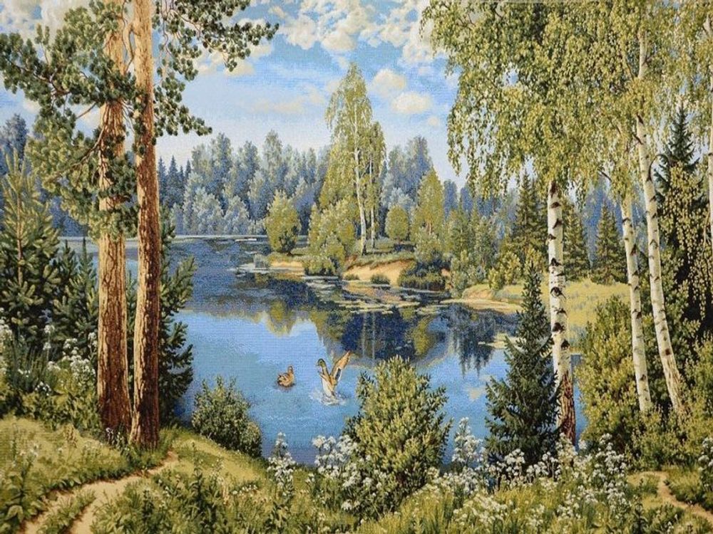 Гобеленовая картина &quot;D. УТКИ&quot; в багетной раме, Россия.