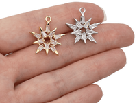 Подвеска "Звезда" с кристаллами, 21,5мм