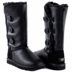 Угги Bailey Button Triplet Metallic Black