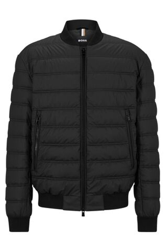 Мужская теннисная куртка BOSS x Matteo Berrettini Water-Repellent Puffer Jacket With Two-Way Zip - black