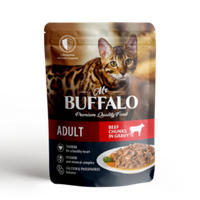 Mr.Buffalo 85г пауч Sterilised Влажный корм для взрослых кошек Говядина (соус)