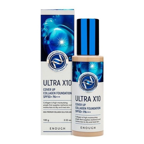 Enough Ulta x10 Cover Up Collagen Foundation тональный крем с коллагеном тон № 13 светлый бежевый