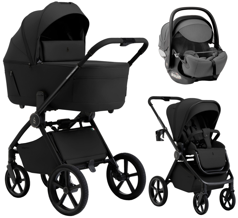 Коляска 3 в 1 Sweet Baby SBL Elegante Therma Colore + автокресло Premier Grey Black