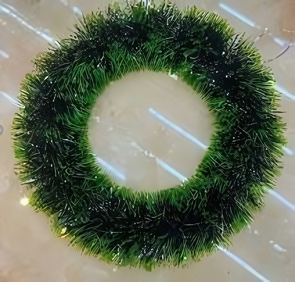 Украшение фольгированное "Еловый венок" 30см (Серпантин)