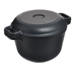 Казан алюминий, антиприг, 3 л, с крыш-сковородой, Нева Металл, 6830