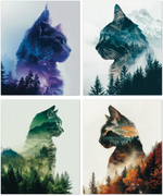 Тетрадь общая  "Лесные коты", 48 л., скрепка