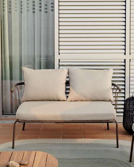 Уличный диван Salguer, зеленый/коричневый