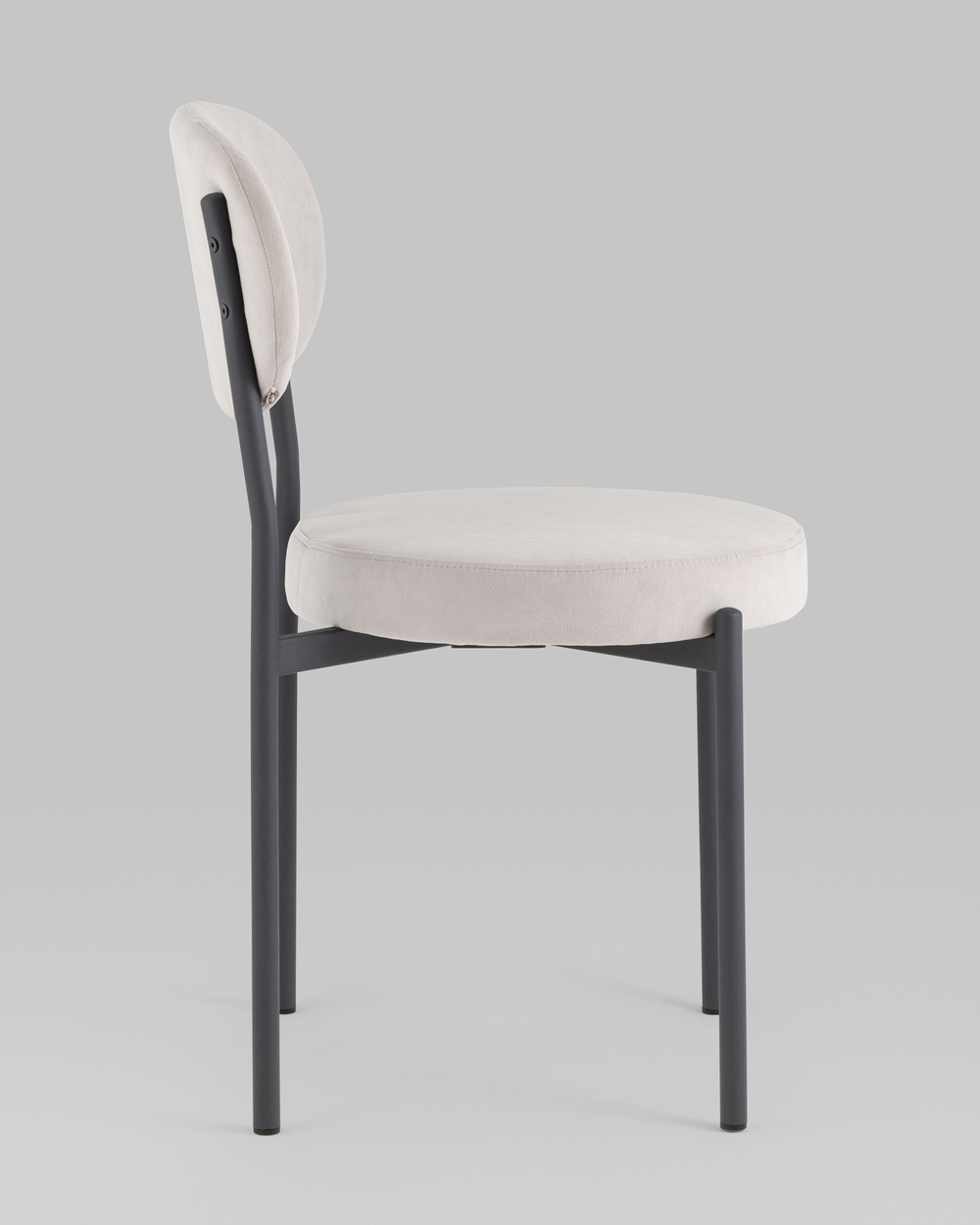 Стул Бриф SN велюр светло-серый каркас антрацитовый муар