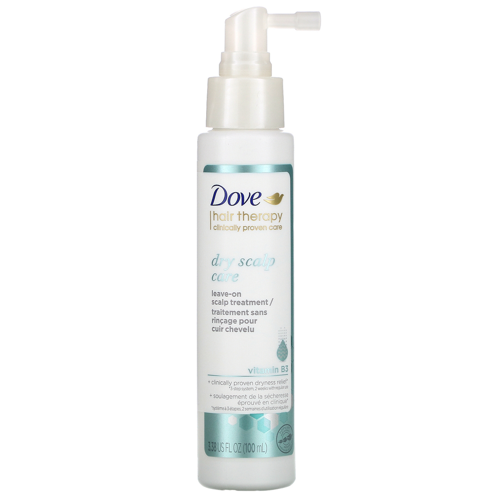 Dove, Hair Therapy, несмываемое средство для ухода за сухой кожей головы с витамином B3, 100 мл (3,38 жидк. Унции)