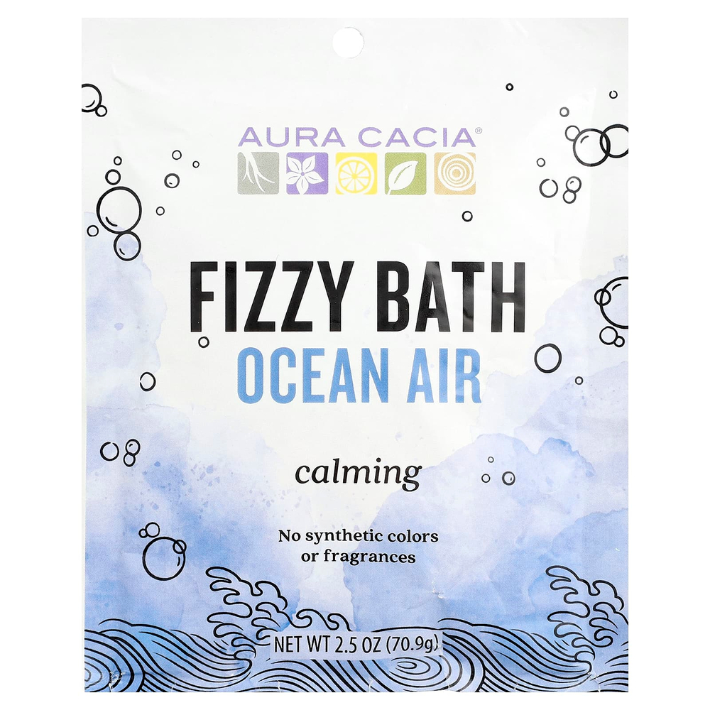 Aura Cacia, Fizzy Bath, океанический воздух, 70,9 г (2,5 унции)
