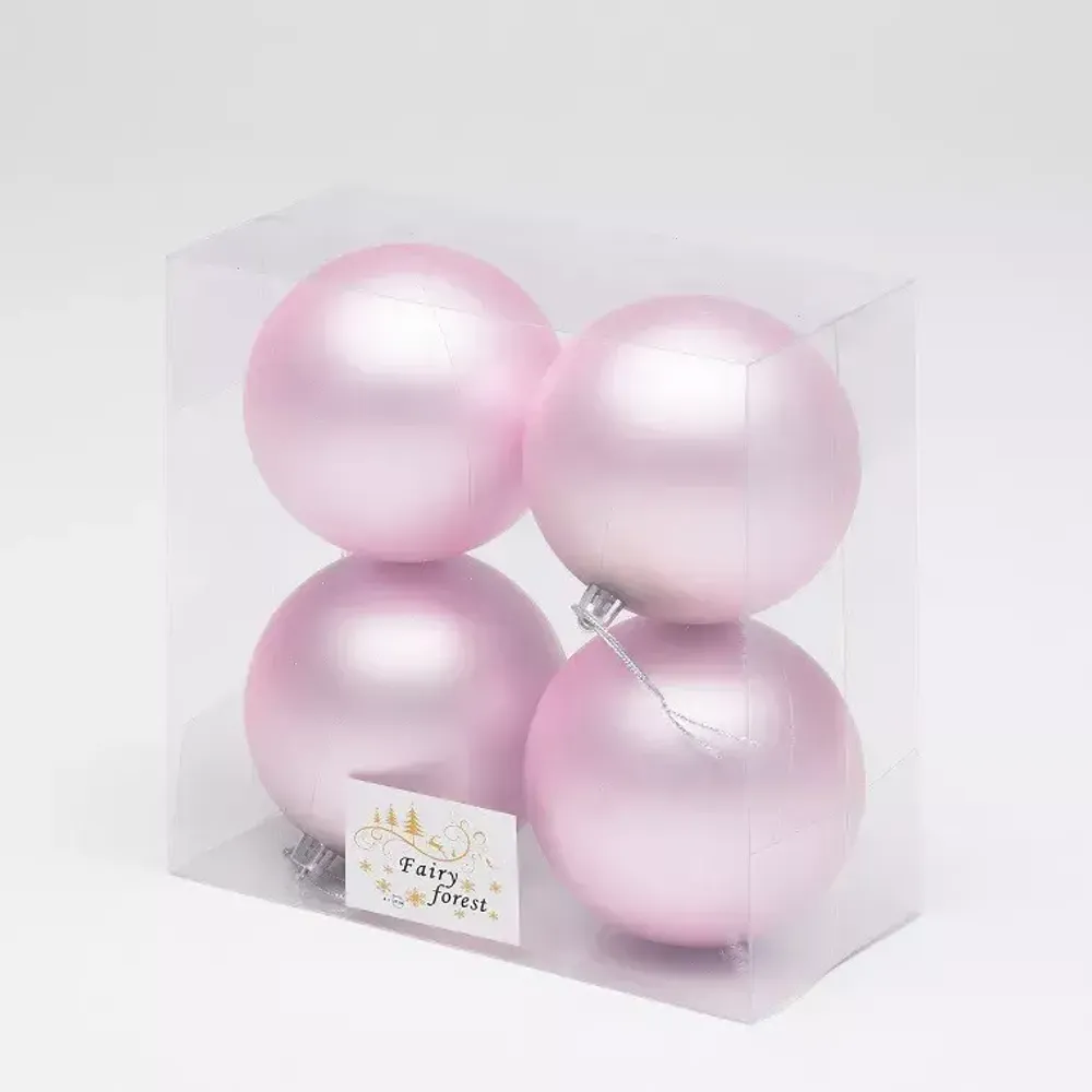 Набор новогодних шаров (4 шт) матовые