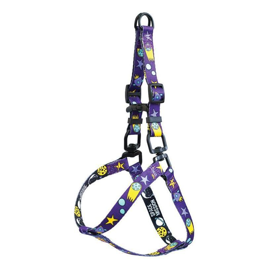 Шлейка двусторонняя нейлоновая "Космос" XS, 10*280-400мм, серия BE TRENDY, Triol