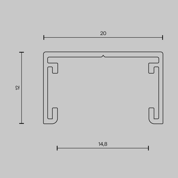 Шинопровод накладной Maytoni Technical Busbar trunkings Basity TRX172-112B