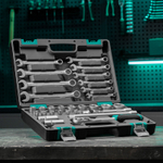 Набор инструментов, 1/2", CrV, пластиковый кейс 31 предмет Stels