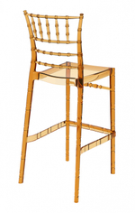 Стул прозрачный барный Siesta Contract Chiavari Bar 75, янтарный