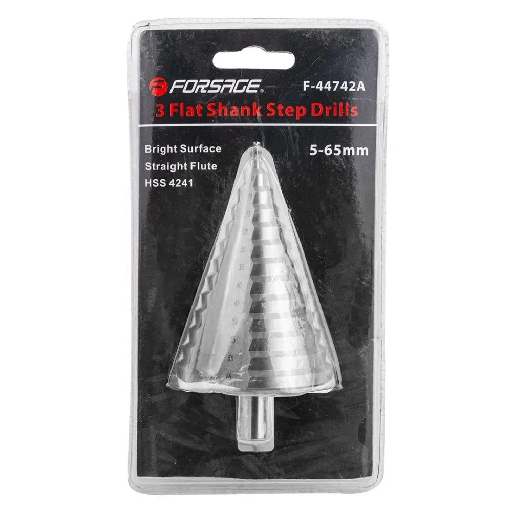 Сверло ступенчатоеHSS4241( 5-65мм)в блистере Forsage F-44742A