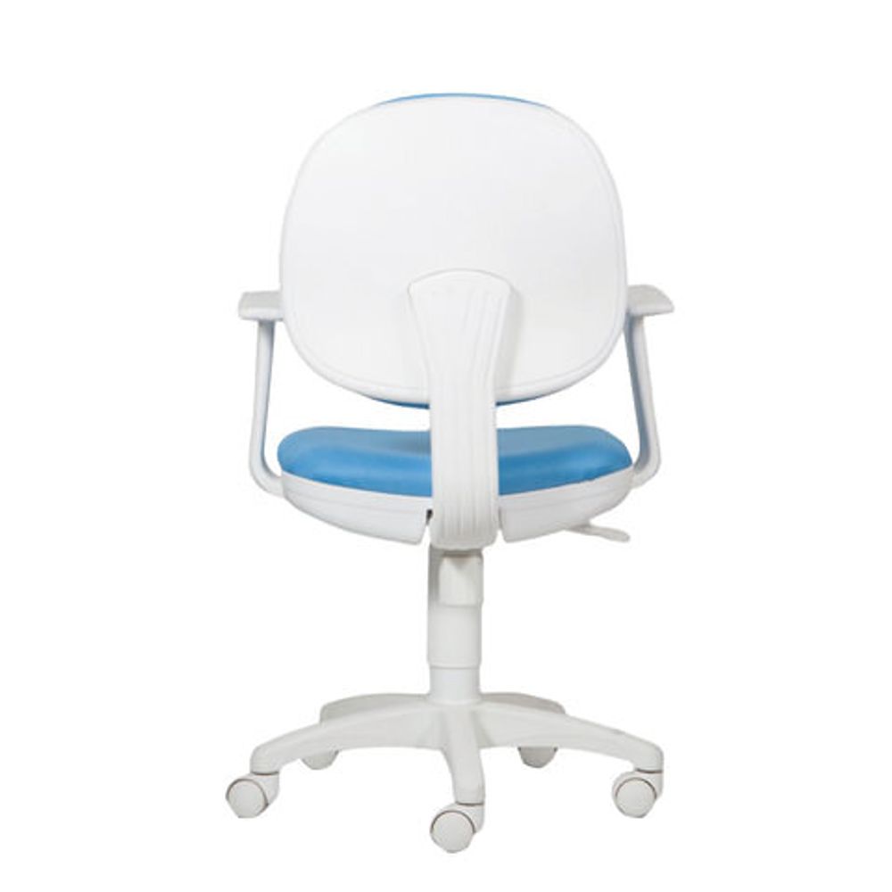 Кресло CH-W356AXSN с подлокотниками, голубое, пластик белый, CH-W356AXSN/15