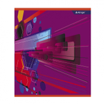 Тетрадь 36л., А5, клетка, Alingar "New line", скрепка, мелованный картон (стандарт) , блок офсет, 4 дизайна в пленке т/у