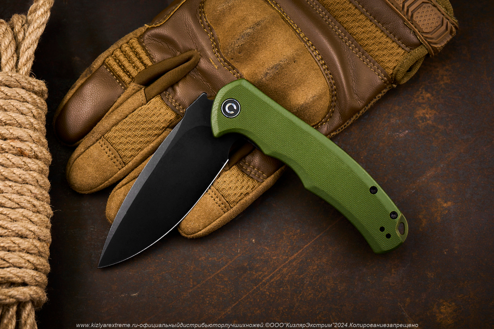 Нож Civivi Praxis C803F сталь 9Cr18MoV BlackWwash рукоять OD Green G10