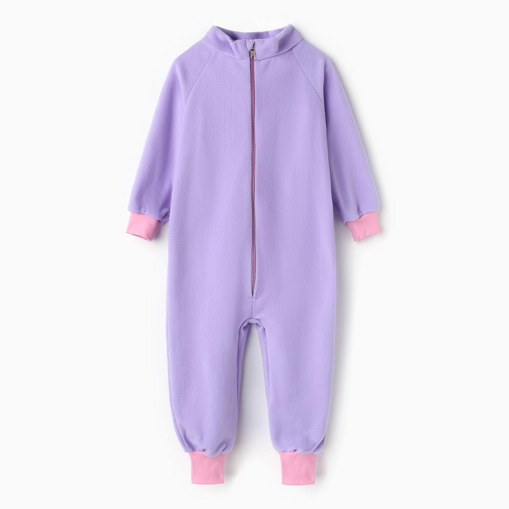 Комбинезон д/девочки флис р.98 сиреневый 9447442 (Семицвет-Тики)