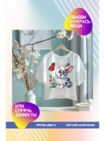 Термонаклейка на одежду, термопринт Кролик