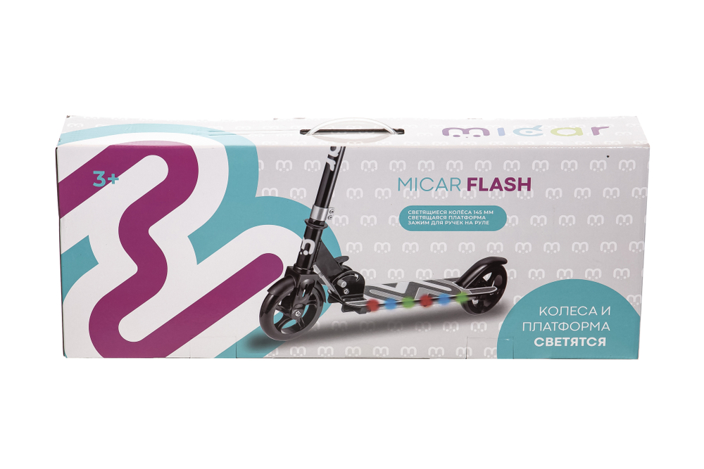 Двухколёсный самокат Micar Flash 145 Фуксия (Арт. HT-2023З Purple)