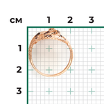 Кольцо «Императорский питон» из красного золота с фианитами