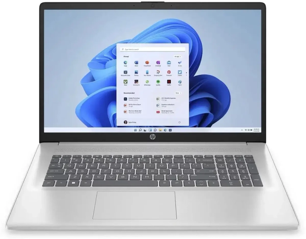 Ноутбук HP 17-cn3158mg, 17.3" (1920x1080) IPS/Intel Core i5-1334U/16 ГБ DDR4/512 ГБ SSD/Intel Iris Xe Graphics/Windows 11 Home, Серебристый (9Q9J8EA)