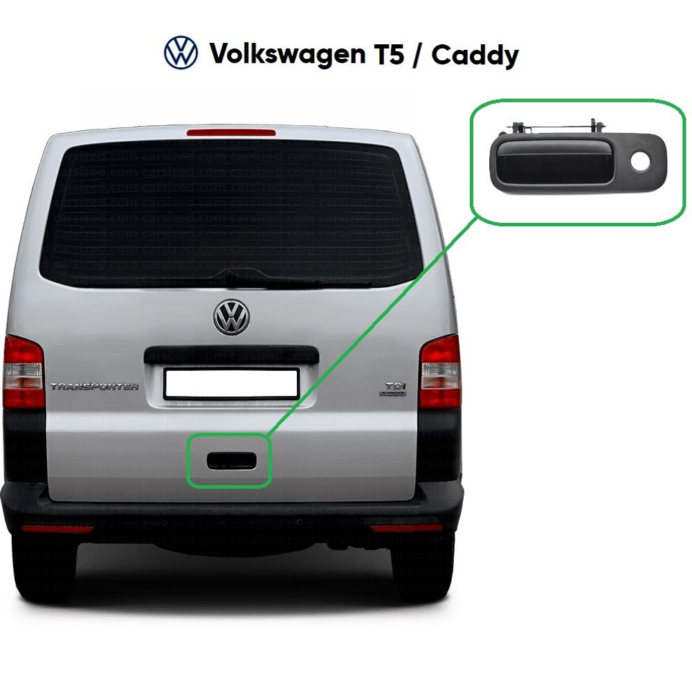Ручка задней двери VW Caddy, Golf 4, T5 (без замка)