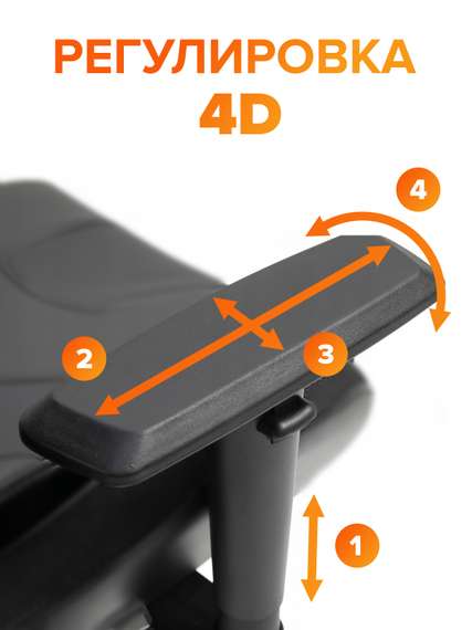 Стул для геймера Everprof Jaguar Экокожа Оранжевый