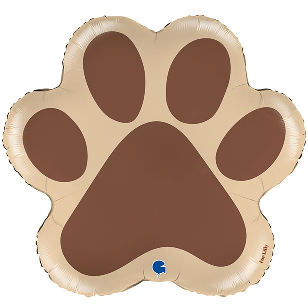 Шар Фольгированный След собаки (Коричневый)