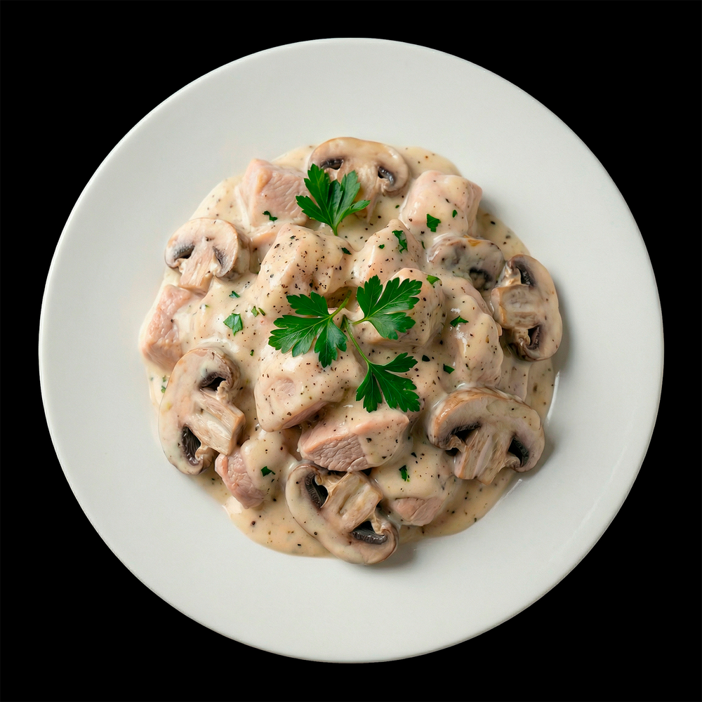 ФРИКАСЕ КУРИЦА ГРИБЫ