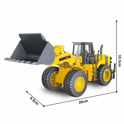 Металлический бульдозер-погрузчик  1:35