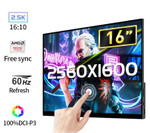 16" Портативный сенсорный монитор VCHANCE 2.5K IPS 2560x1600, 60 Гц
