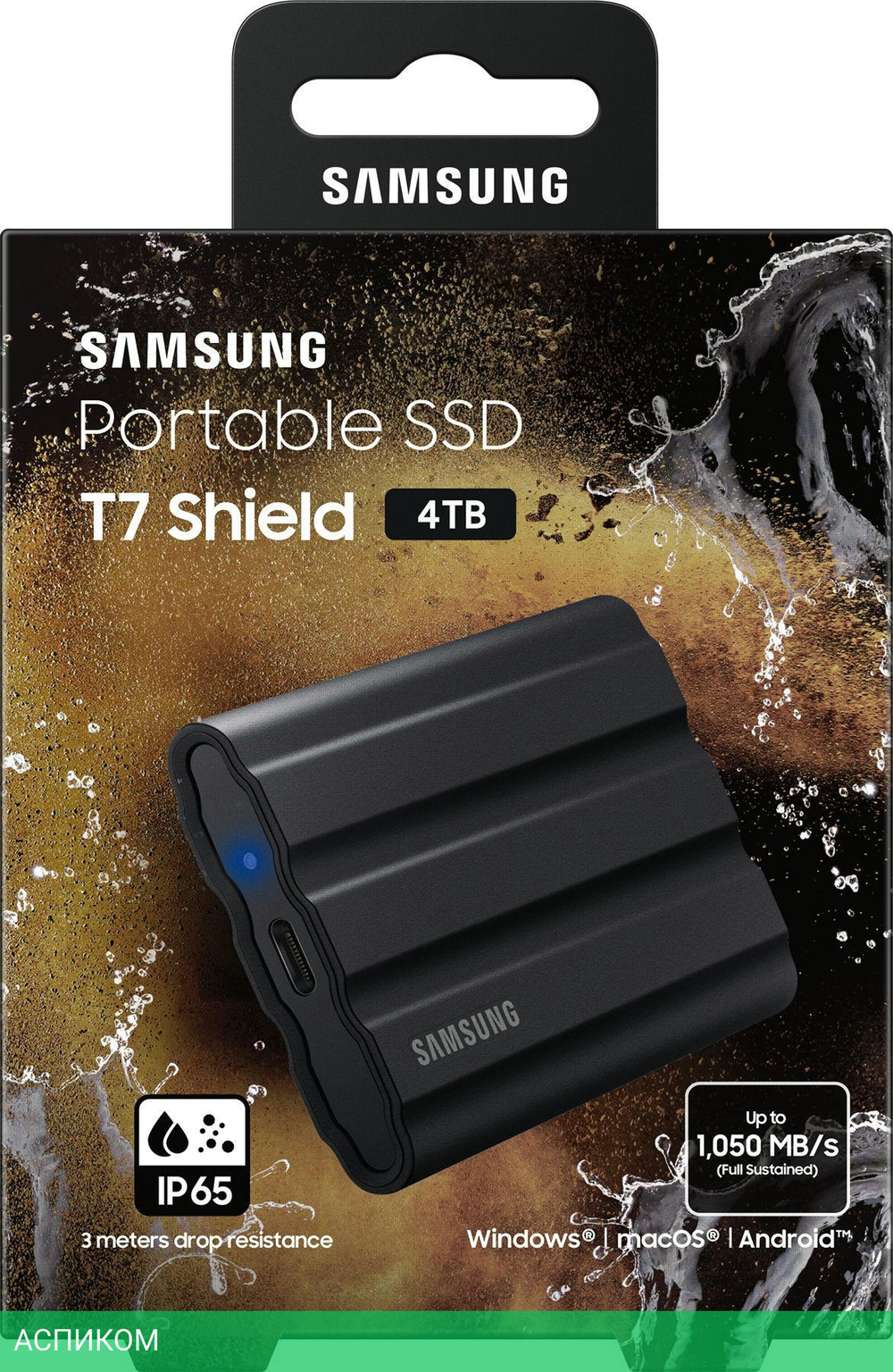 Внешний накопитель Samsung T7 Shield 4TB черный (MU-PE4T0S/WW)