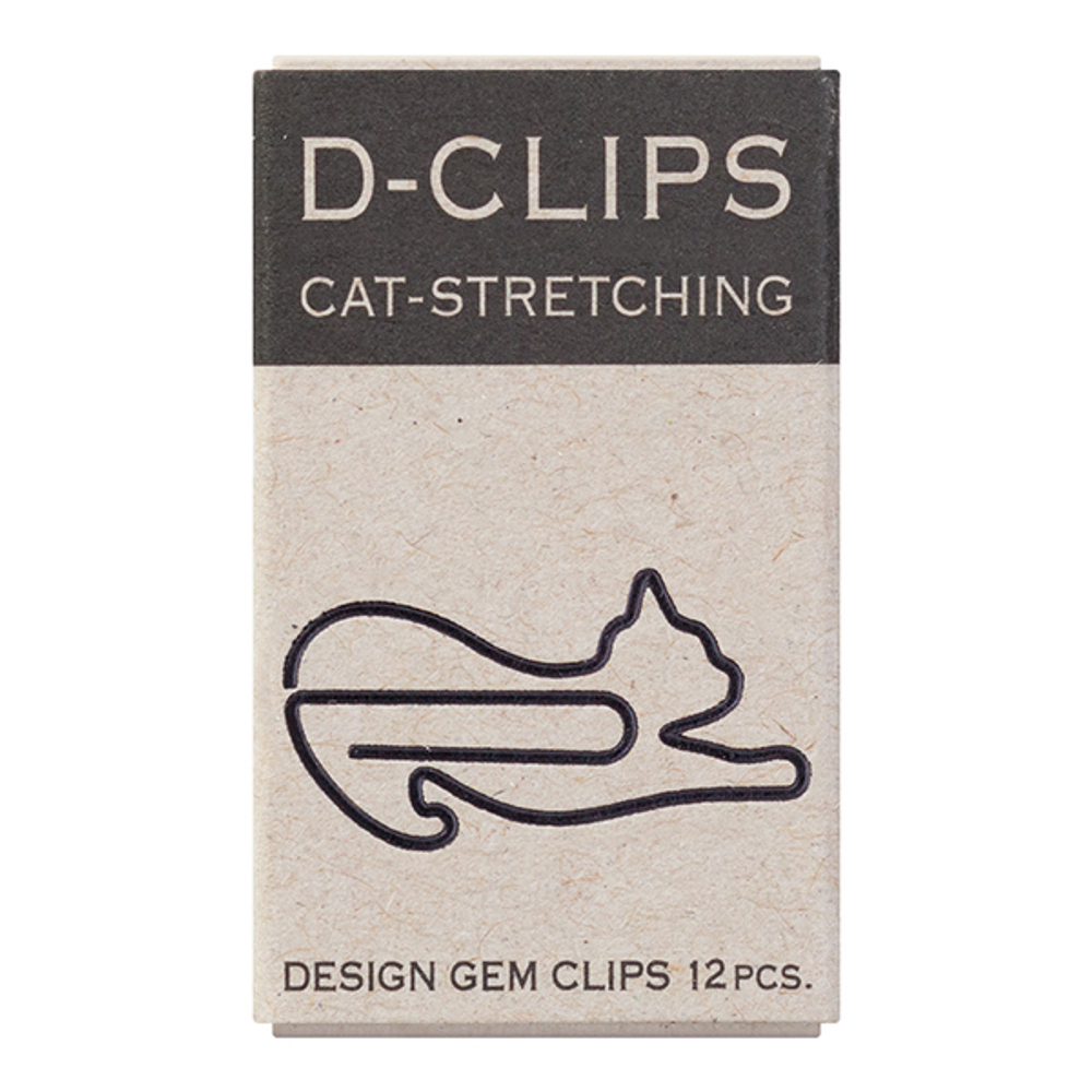 Скрепки Midori D-Clips Cat-Stretching (12 шт.)