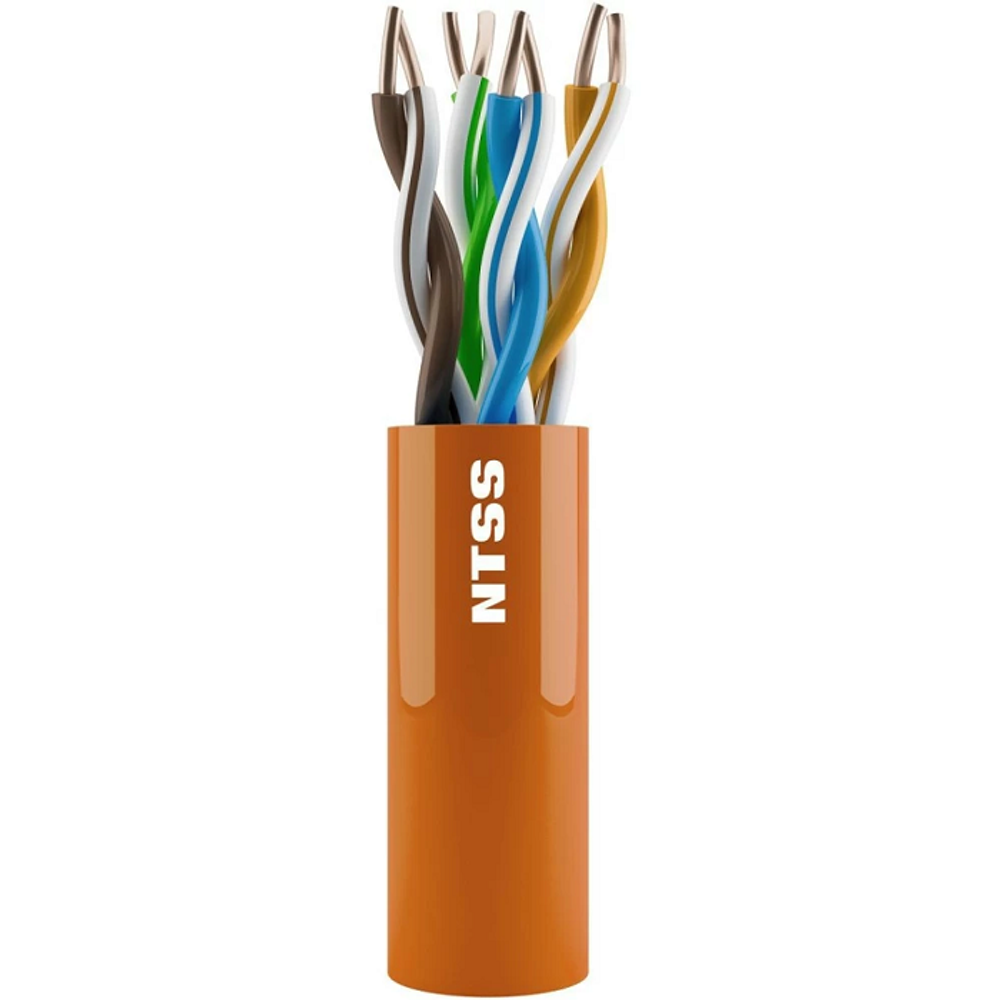 Кабель витая пара U/UTP 5e кат. 4 пары NTSS NTSS-IN-UTP4-5е-LSZH-OR