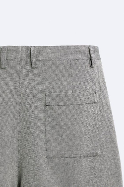 ZARA ШОРТЫ ИЗ РЕЛЬЕФНОЙ ТКАНИ, СВЕИЛО-СЕРЫЙ