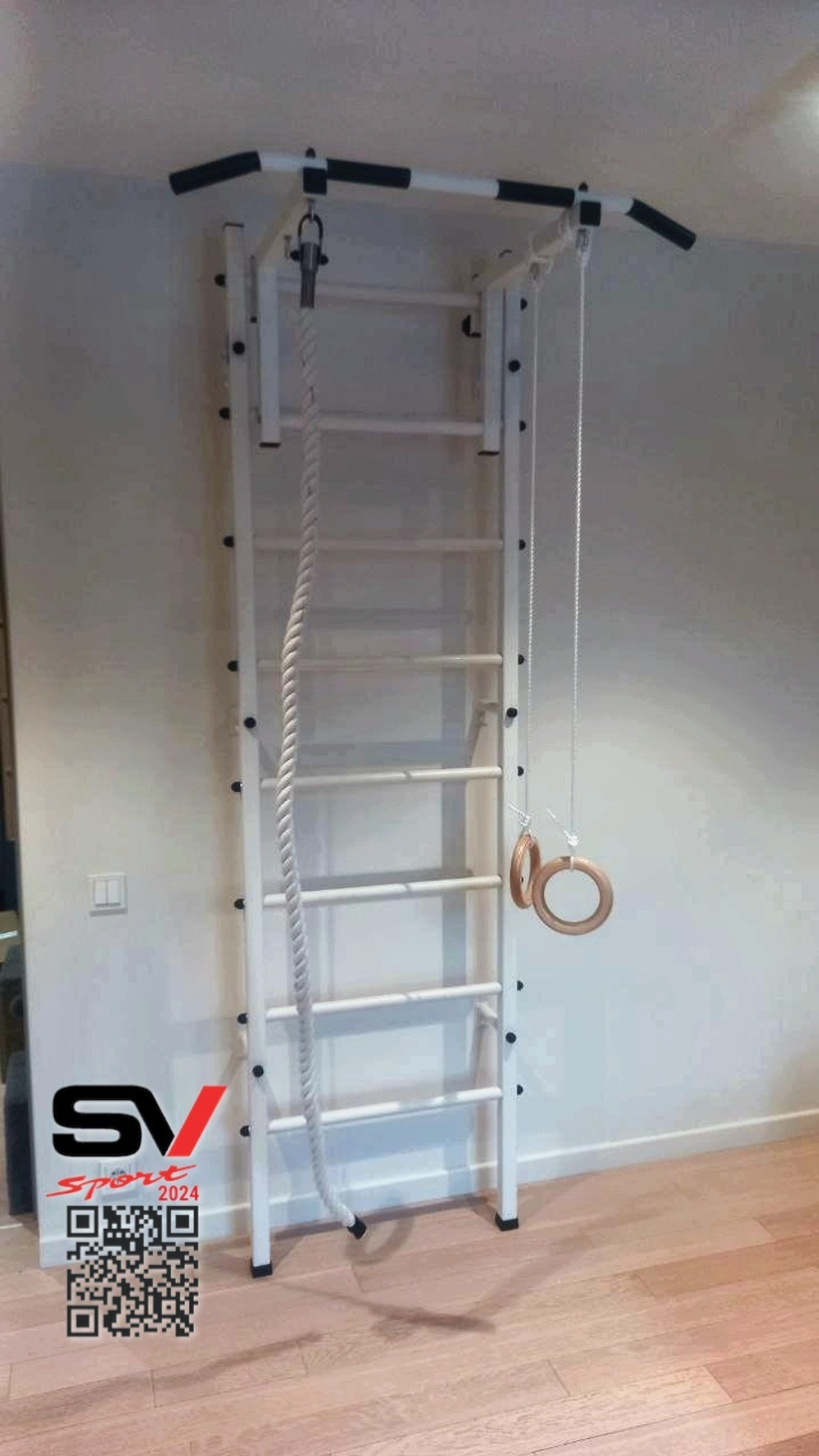 Монтаж шведской стенки Sv Sport в бетонные, кирпичные стены