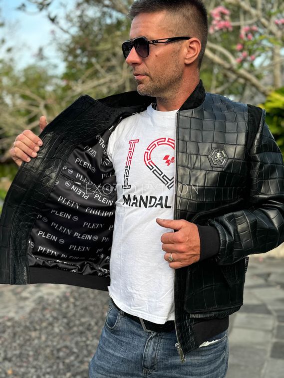 Мужская куртка из кожи крокодила Philipp Plein JT-130