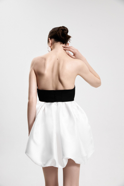 Платье баллон, молоко