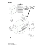 Suzuki 61435-94J30-0000 Наклейка капота Задняя ( 15 ) Оригинал